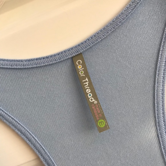 Periwinkle Blue Racer Back Lace Tank Medium - Picture 3 of 4